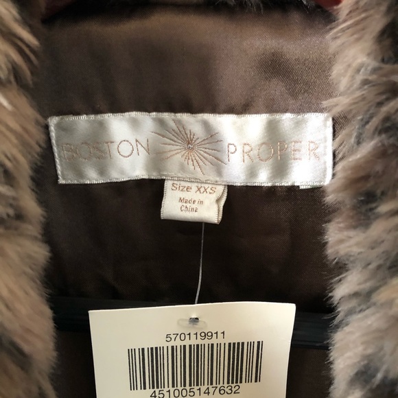 Boston Proper faux fat vest NWT. Grey multi. - Picture 3 of 8